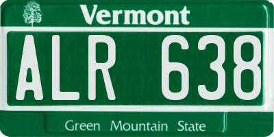 VT license plate ALR638