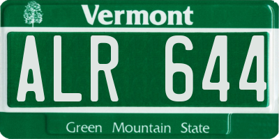 VT license plate ALR644