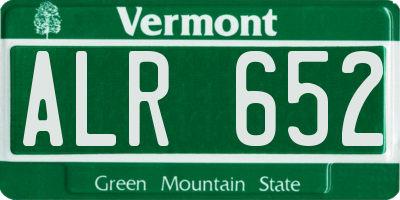 VT license plate ALR652