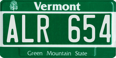 VT license plate ALR654
