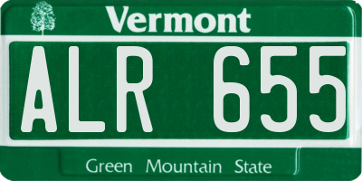 VT license plate ALR655