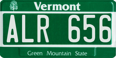 VT license plate ALR656