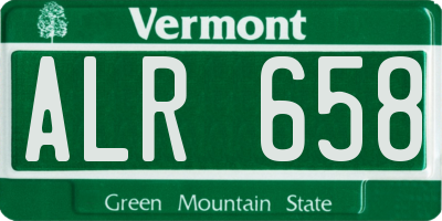 VT license plate ALR658