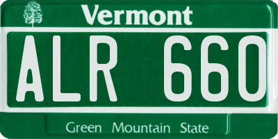 VT license plate ALR660