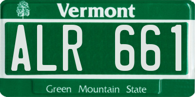 VT license plate ALR661