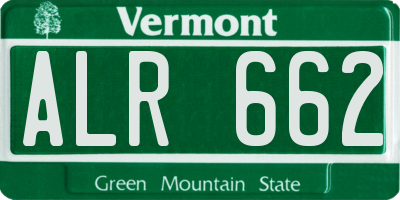 VT license plate ALR662