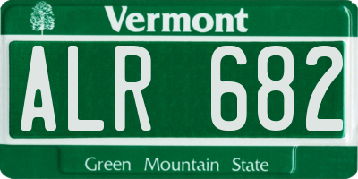 VT license plate ALR682