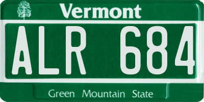 VT license plate ALR684