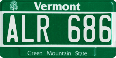 VT license plate ALR686