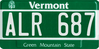 VT license plate ALR687