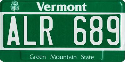 VT license plate ALR689