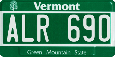 VT license plate ALR690