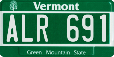 VT license plate ALR691