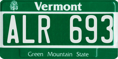 VT license plate ALR693