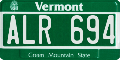 VT license plate ALR694