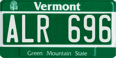 VT license plate ALR696