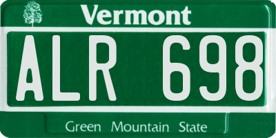VT license plate ALR698