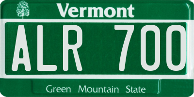 VT license plate ALR700