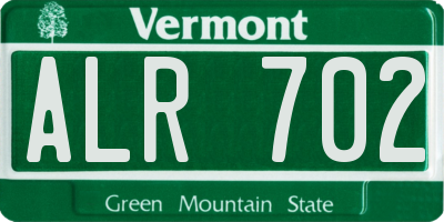 VT license plate ALR702