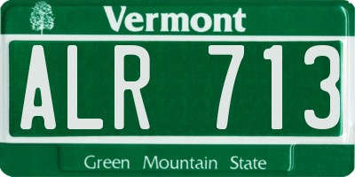 VT license plate ALR713