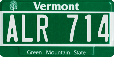 VT license plate ALR714