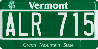 VT license plate ALR715