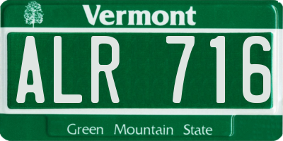 VT license plate ALR716