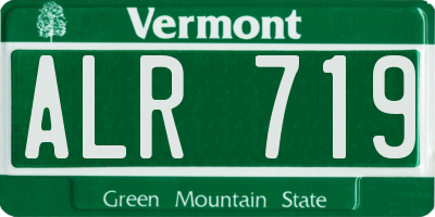 VT license plate ALR719