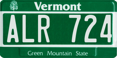 VT license plate ALR724