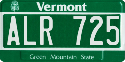 VT license plate ALR725