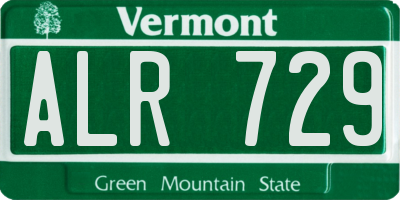 VT license plate ALR729