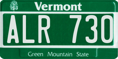 VT license plate ALR730