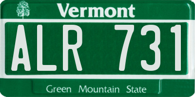 VT license plate ALR731