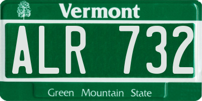VT license plate ALR732