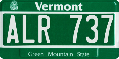VT license plate ALR737