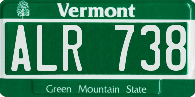 VT license plate ALR738