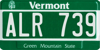 VT license plate ALR739