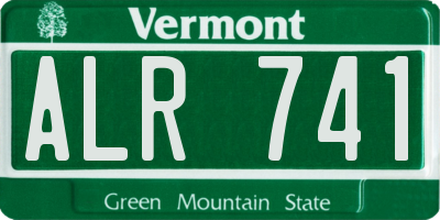 VT license plate ALR741