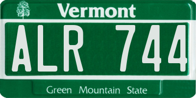 VT license plate ALR744