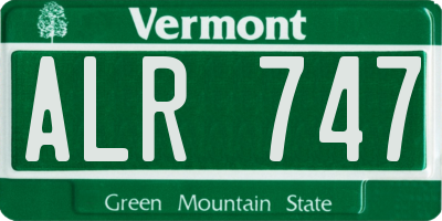 VT license plate ALR747