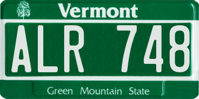 VT license plate ALR748