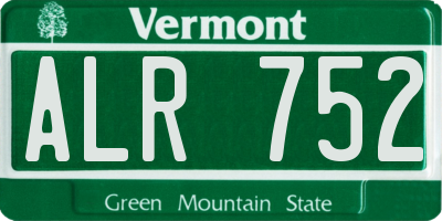 VT license plate ALR752