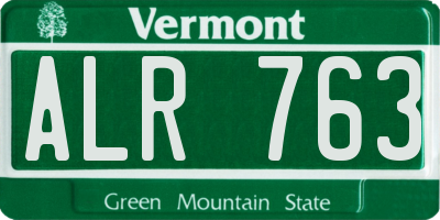 VT license plate ALR763