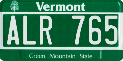 VT license plate ALR765