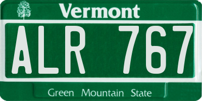 VT license plate ALR767