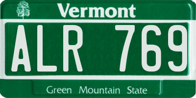 VT license plate ALR769