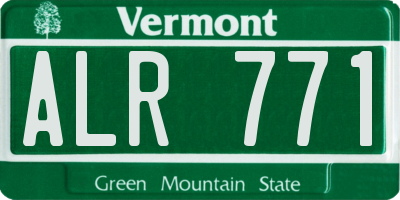 VT license plate ALR771
