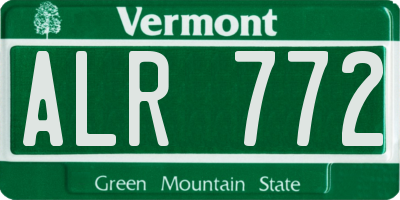 VT license plate ALR772