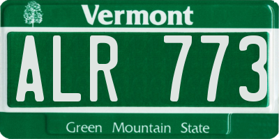 VT license plate ALR773