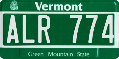 VT license plate ALR774